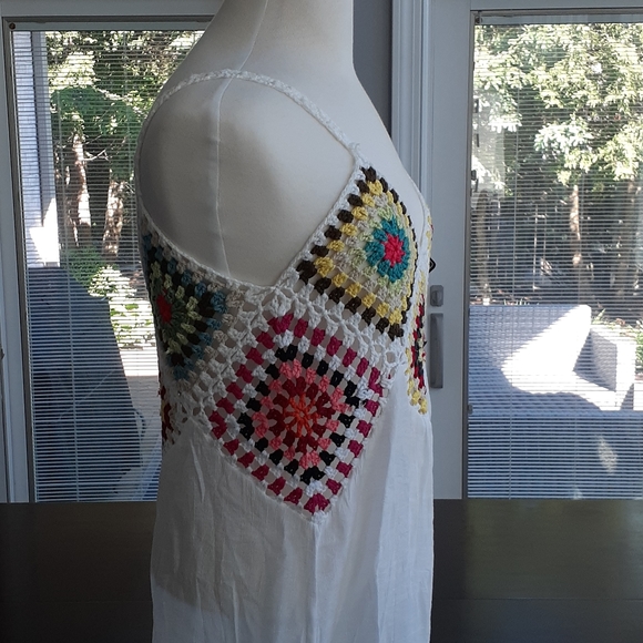 Zaful White Gauze Sundress/Swim Cover Up One Size - Picture 3 of 12